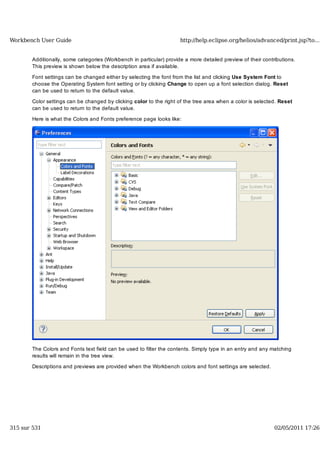 Workbench user guide