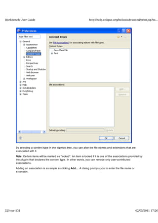 Workbench user guide