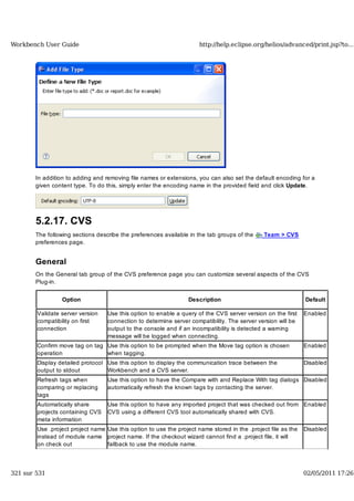 Workbench user guide