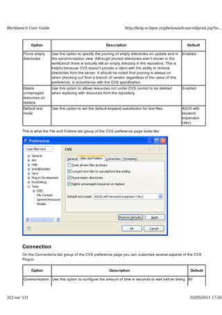 Workbench user guide