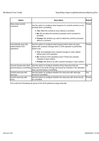 Workbench user guide