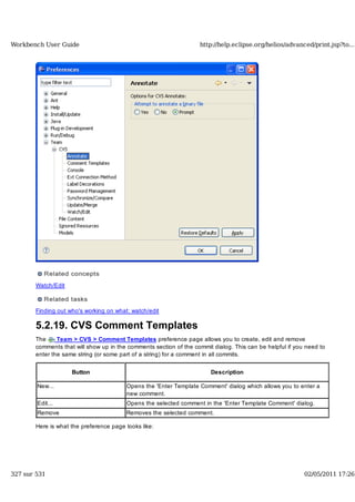 Workbench user guide