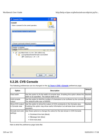 Workbench user guide
