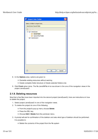 Workbench user guide
