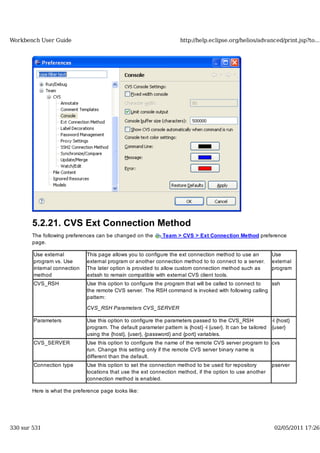 Workbench user guide