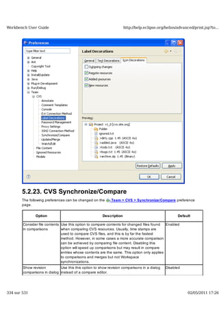 Workbench user guide