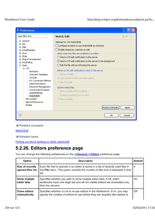 Workbench user guide