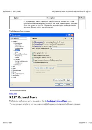 Workbench user guide