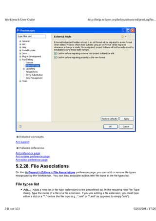 Workbench user guide