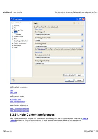 Workbench user guide