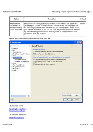 Workbench user guide