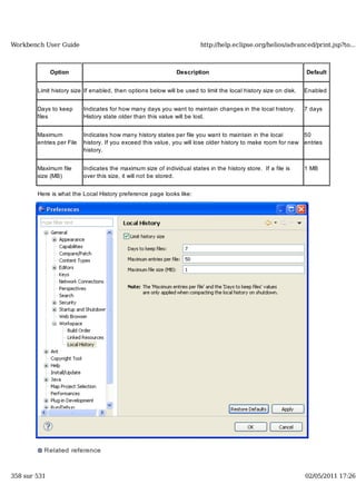 Workbench user guide