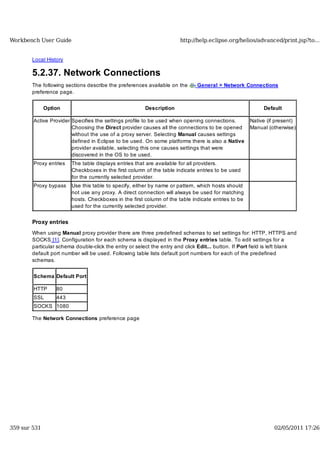 Workbench user guide