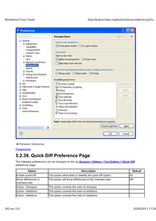 Workbench user guide