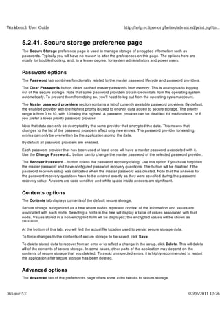 Workbench user guide