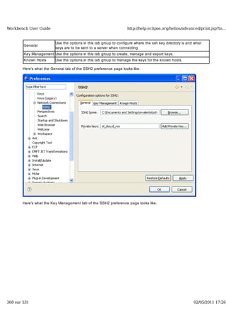 Workbench user guide
