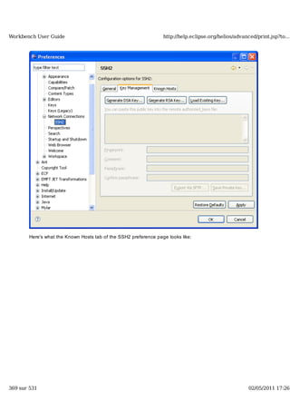 Workbench user guide