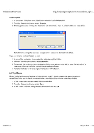Workbench user guide