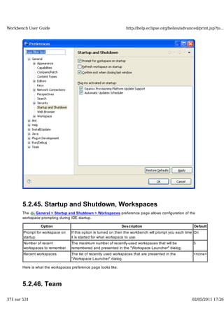 Workbench user guide