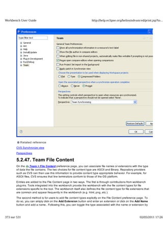 Workbench user guide