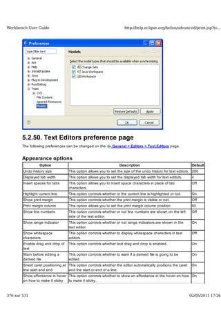 Workbench user guide