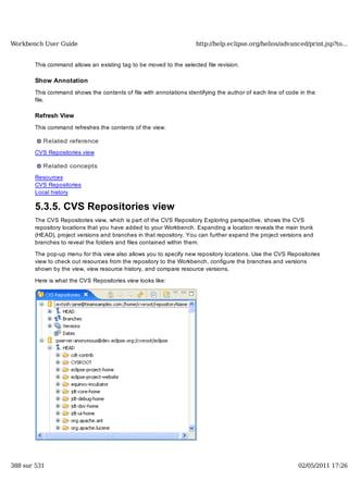 Workbench user guide