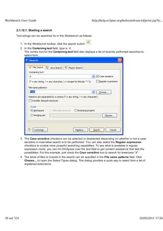 Workbench user guide