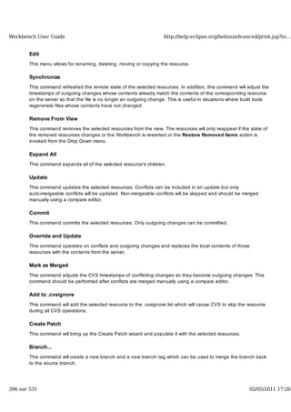 Workbench user guide