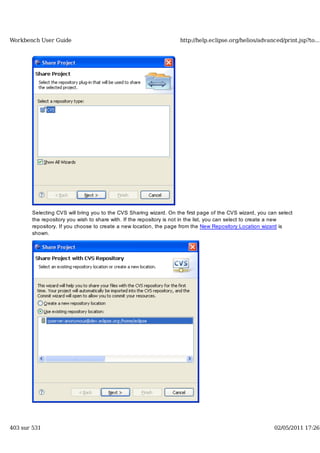 Workbench user guide