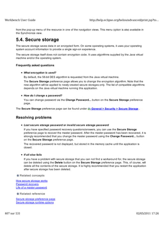 Workbench user guide