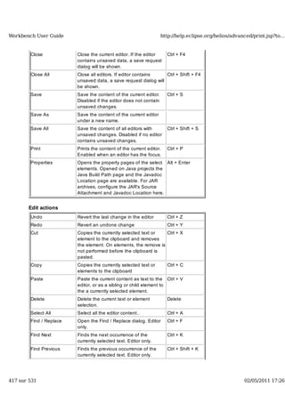 Workbench user guide