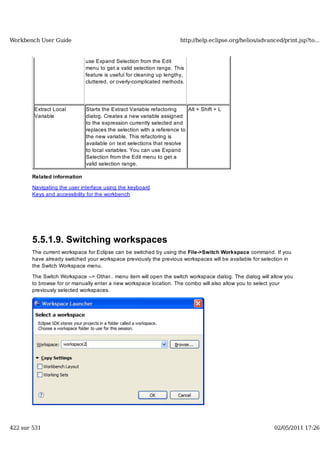Workbench user guide