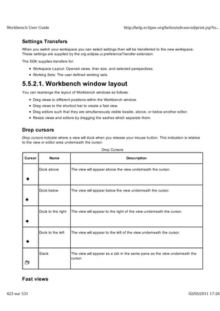 Workbench user guide