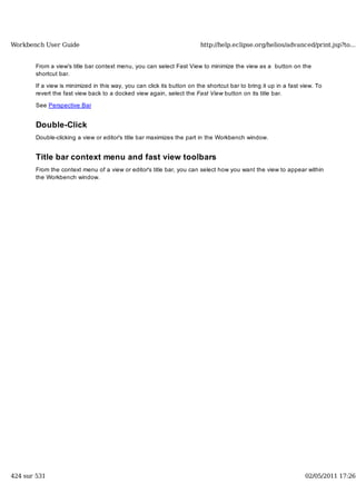 Workbench user guide