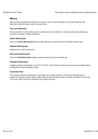 Workbench user guide