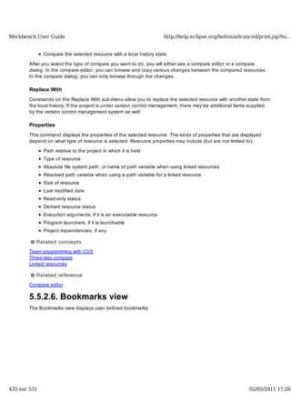 Workbench user guide