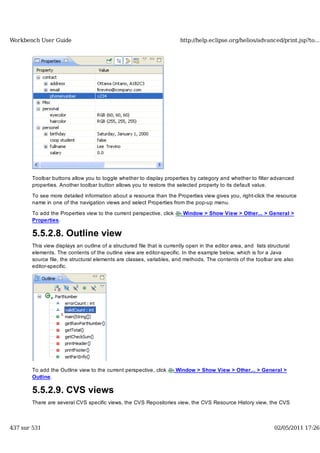 Workbench user guide