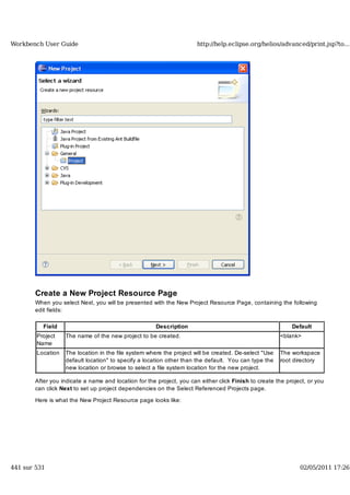 Workbench user guide
