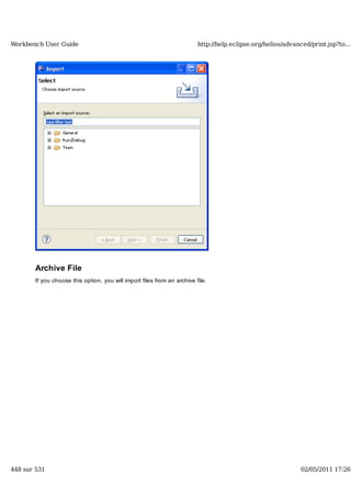 Workbench user guide