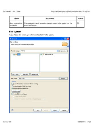 Workbench user guide