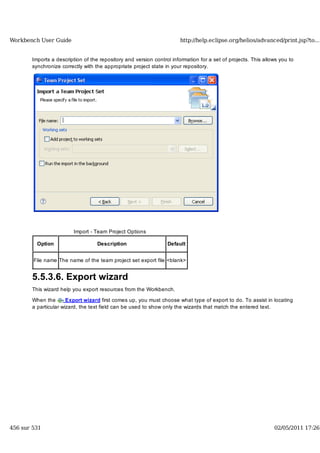 Workbench user guide
