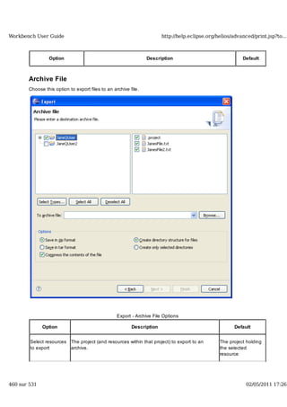 Workbench user guide
