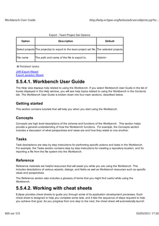 Workbench user guide