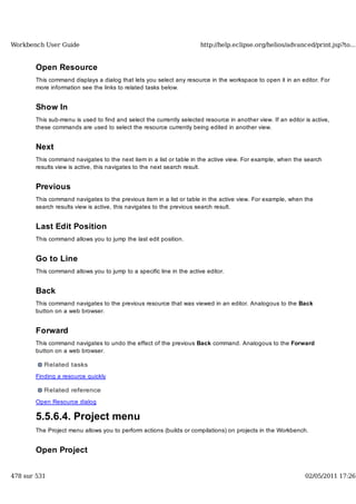 Workbench user guide