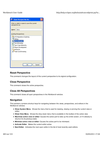 Workbench user guide
