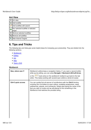 Workbench user guide