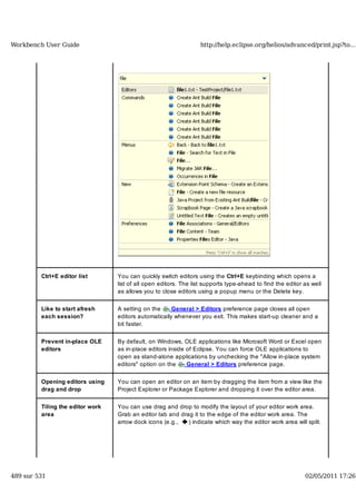 Workbench user guide