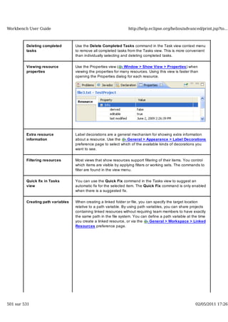 Workbench user guide
