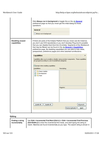 Workbench user guide