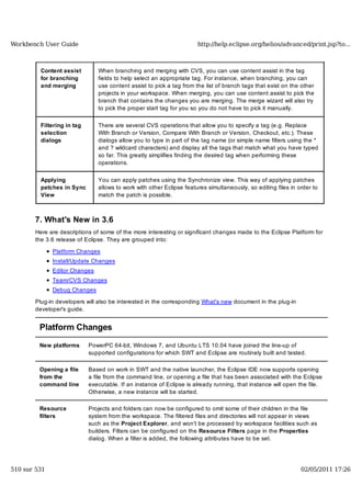 Workbench user guide
